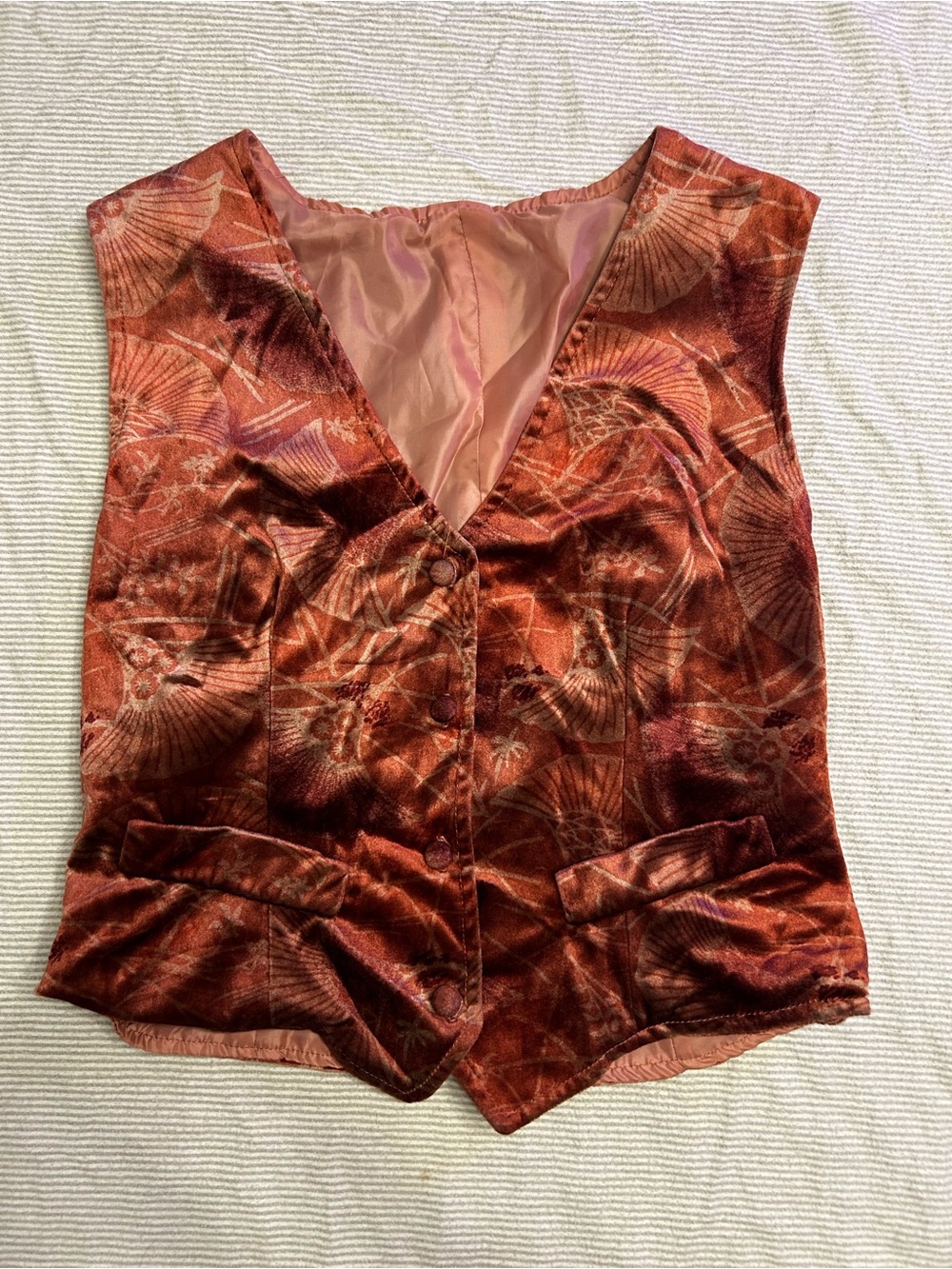 Women’s Bronze Patterned Vest - Brand